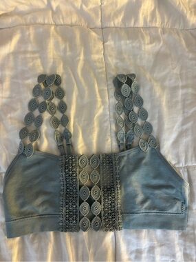 Women’s Sage Green Lace-Detail Bralette